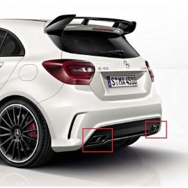 Original Mercedes-Benz AMG Auspuffblenden Performance Night Paket A-Klasse 176 A45 AMG, CLA 45 AMG buy in USA