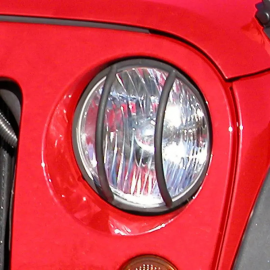 Rugged Ridge 07-18 Jeep Wrangler JK Black Headlight Euro Guards buy in USA