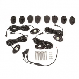 Rugged Ridge 07-18 Jeep Wrangler JK White 4-Piece LED Rock Light Kit buy in USA