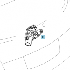 Original Mercedes-Benz Heckwischermotor GLK 204 A2049068002 buy in USA
