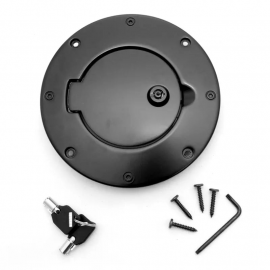 Rugged Ridge Locking Gas Cap Door Black Alum 97-06TJ buy in USA