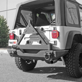 Rugged Ridge Tire Carrier XHD Rear Bumper 76-06 Jeep CJ / Jeep Wrangler buy in USA