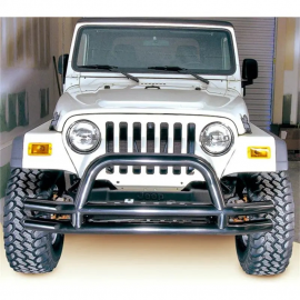 Rugged Ridge 3-In Dbl Tube Front Bumper w/ Hoop 76-06 CJ / Jeep Wrangler buy in USA