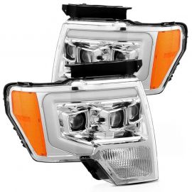 AlphaRex 09-14 Ford F-150 LUXX LED Proj Headlights Plank Style Chrome w/Activ Light/Seq Signal/DRL buy in USA