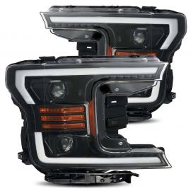 AlphaRex 18-19 Ford F-150 PRO-Series Proj Headlights Plank Style Gloss Blk w/Activ Light/Seq Signal buy in USA