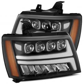 AlphaRex 07-13 Chevy Avalanche NOVA LED Proj Headlights Plank Style Gloss Black w/Activ Light/DRL buy in USA