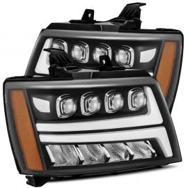 AlphaRex 07-13 Chevy Avalanche NOVA LED Proj Headlights Plank Style Matte Black w/Activ Light/DRL buy in USA