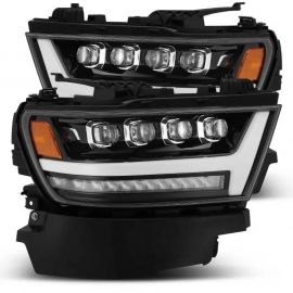 AlphaRex 19-20 Ram 1500HD NOVA LED Proj Headlights Plank Style Gloss Blk w/Activ Lght/Seq Signal/DRL buy in USA