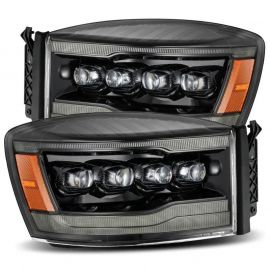 AlphaRex 06-08 Ram 1500HD NOVA LED Proj Headlights Plnk Style Alpha Blk w/Seq Signal/DRL/Amber LED buy in USA