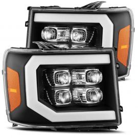 AlphaRex 07-13 GMC 1500HD NOVA LED Proj Headlight Plank Style Gloss Blk w/Activ Light/Seq Signal/DRL buy in USA