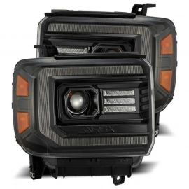 AlphaRex 14-18 GMC Sierra LUXX LED Proj Headlights Plnk Style Alpha Blk w/Activ Light/Seq Signal/DRL buy in USA