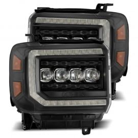 AlphaRex 14-18 GMC Sierra NOVA LED Proj Headlights Plank Style Black w/Activ Light/Seq Signal/DRL buy in USA