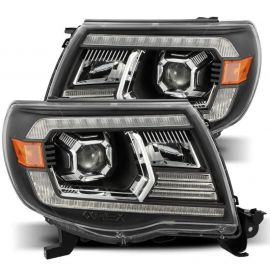 AlphaRex 05-11 Toyota Tacoma PRO-Series Projector Headlights Plank Style Design Black w/DRL buy in USA