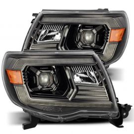 AlphaRex 05-11 Toyota Tacoma LUXX LED Projector Headlights Plank Style Alpha Black w/Activ Light/DRL buy in USA