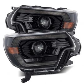 AlphaRex 12-15 Toyota Tacoma LUXX LED Projector Headlights Plank Style Alpha Black w/DRL buy in USA