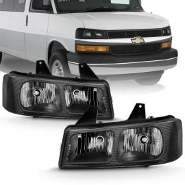 ANZO 2003-2017 Chevy Express Crystal Headlight Black buy in USA