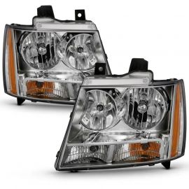 ANZO 2007-2014 Chevy TahOE Crystal Headlight Chrome Amber(OE) buy in USA