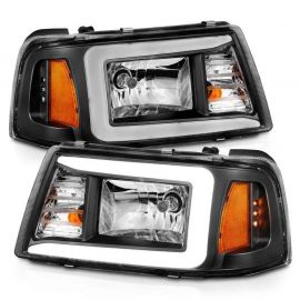 ANZO 2001-2011 Ford Ranger Crystal Headlights w/ Light Bar Black Housing buy in USA