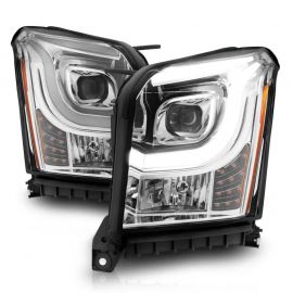 ANZO 2015-2017 GMC Yukon XL Projector Headlights W Lightbar - Chrome/Amber buy in USA