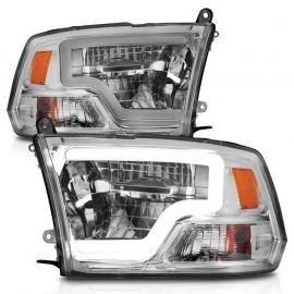 ANZO 2009-2020 Dodge Ram 1500 Full LED Square Projector Headlights w/ Chrome Housing Chrome Amber buy in USA