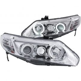 ANZO 2006-2011 Honda Civic Projector Headlights w/ Halo Chrome (CCFL) buy in USA