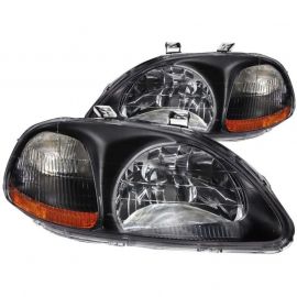 ANZO 1996-1998 Honda Civic Crystal Headlights Black buy in USA