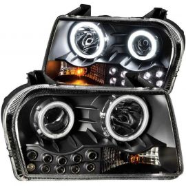 ANZO 2005-2010 Chrysler 300 Projector Headlights w/ Halo Black (Does Not Fit S Models) buy in USA