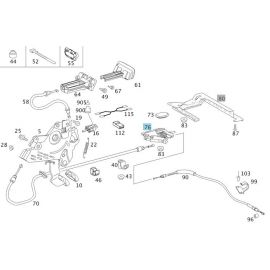 A6394200238 Original Mercedes-Benz Nachstellung Handbremse Feststellbremse Vito Viano 639 447 buy in USA