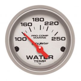 Autometer Water Temp Gauge 2 1/6in 100-200 Degree F Electric Marine Silver buy in USA