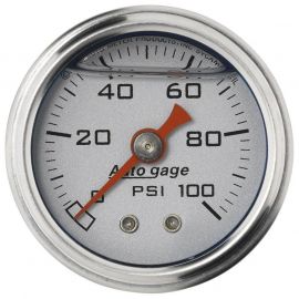 Autometer AutoGage 1.5in Liquid Filled Mechanical 0-100 PSI Fuel Pressure Gauge - Silver buy in USA