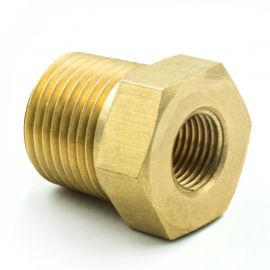 Autometer Brass Adapter Fitting - 3/8in NPT Male - 1/8in NPT Female buy in USA