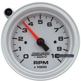 AutoMeter Tachometer Gauge 10K RPM 3 3/4in Pedestal w/Ext. Shift-Light - Silver Dial/Black Case buy in USA