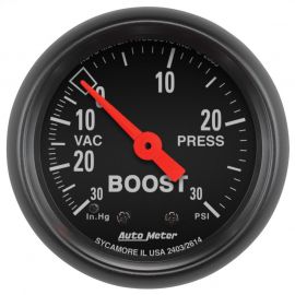 Autometer Z Series 52mm 30 In Hg.-Vac. / 30 PSI Boost / Vacuum Gauge buy in USA