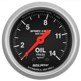 Autometer Sport Comp 52.4 mm Mechanical 0-14 Kg/ Cm2 Oil Pressure Metric Gauge buy in USA