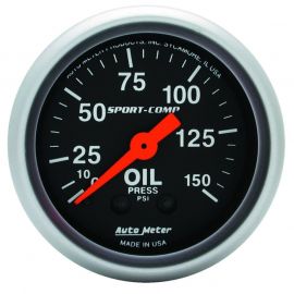 Autometer Sport Comp 52mm Mechanical 0-150 PSI Oil Pressure Gauge buy in USA