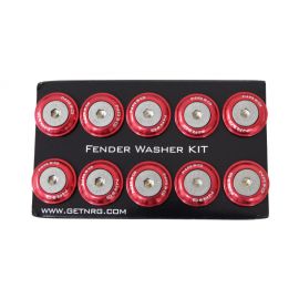 NRG Fender Washer Kit w/Rivets For Plastic (Red) - Set of 10 buy in USA