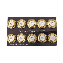 NRG Fender Washer Kit w/Rivets For Plastic (Titanium) - Set of 10 buy in USA