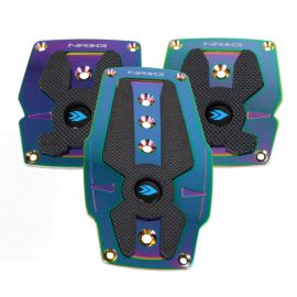 NRG Aluminum Sport Pedal M/T - Neochrome w/Black Rubber Inserts buy in USA