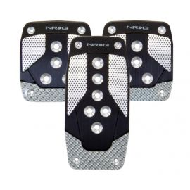 NRG Aluminum Sport Pedal M/T - Black w/Silver Carbon buy in USA