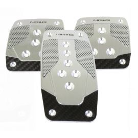 NRG Aluminum Sport Pedal M/T - Silver w/Black Carbon buy in USA