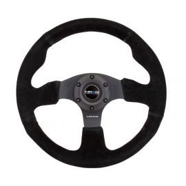 NRG Reinforced Steering Wheel (320mm) Suede w/Black Stitch buy in USA