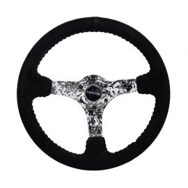 NRG Reinforced Steering Wheel (350mm / 3in. Deep) Blk Suede w/Hydrodipped Digi-Camo Spokes buy in USA