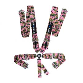 NRG SFI 16.1 5pt 3in. Seat Belt Harness/ Cam Lock - Pink Camo buy in USA