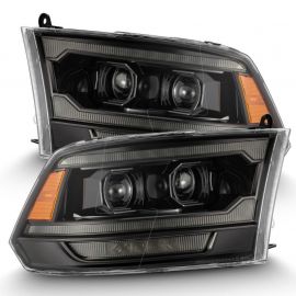 AlphaRex 09-18 Ram 2500 LUXX LED Proj Headlight Plank Style Alpha Blk w/Activ Light/Seq Signal/DRL buy in USA