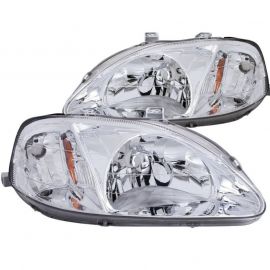 ANZO 1999-2000 Honda Civic Crystal Headlights Chrome buy in USA