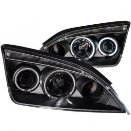 ANZO 2005-2007 Ford Focus Projector Headlights w/ Halo Black buy in USA