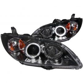 ANZO 2004-2008 Mazda 3 Projector Headlights w/ Halo Black (CCFL) buy in USA