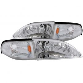 ANZO 1994-1998 Ford Mustang Crystal Headlights Chrome buy in USA