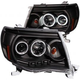 ANZO 2005-2011 Toyota Tacoma Projector Headlights w/ Halo Black buy in USA