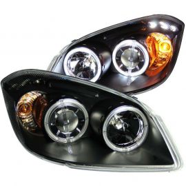 ANZO 2005-2010 Chevrolet Cobalt Projector Headlights w/ Halo Black w/ LED buy in USA